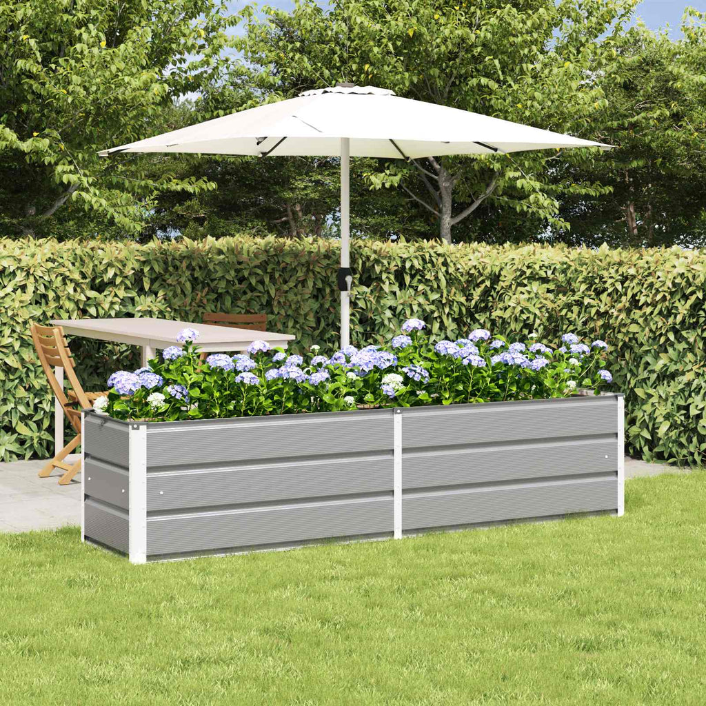 Fioriera Grigio chiaro 195 x 50 x 45 cm Acciaio zincato
