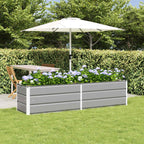 Fioriera Grigio chiaro 195 x 50 x 45 cm Acciaio zincato