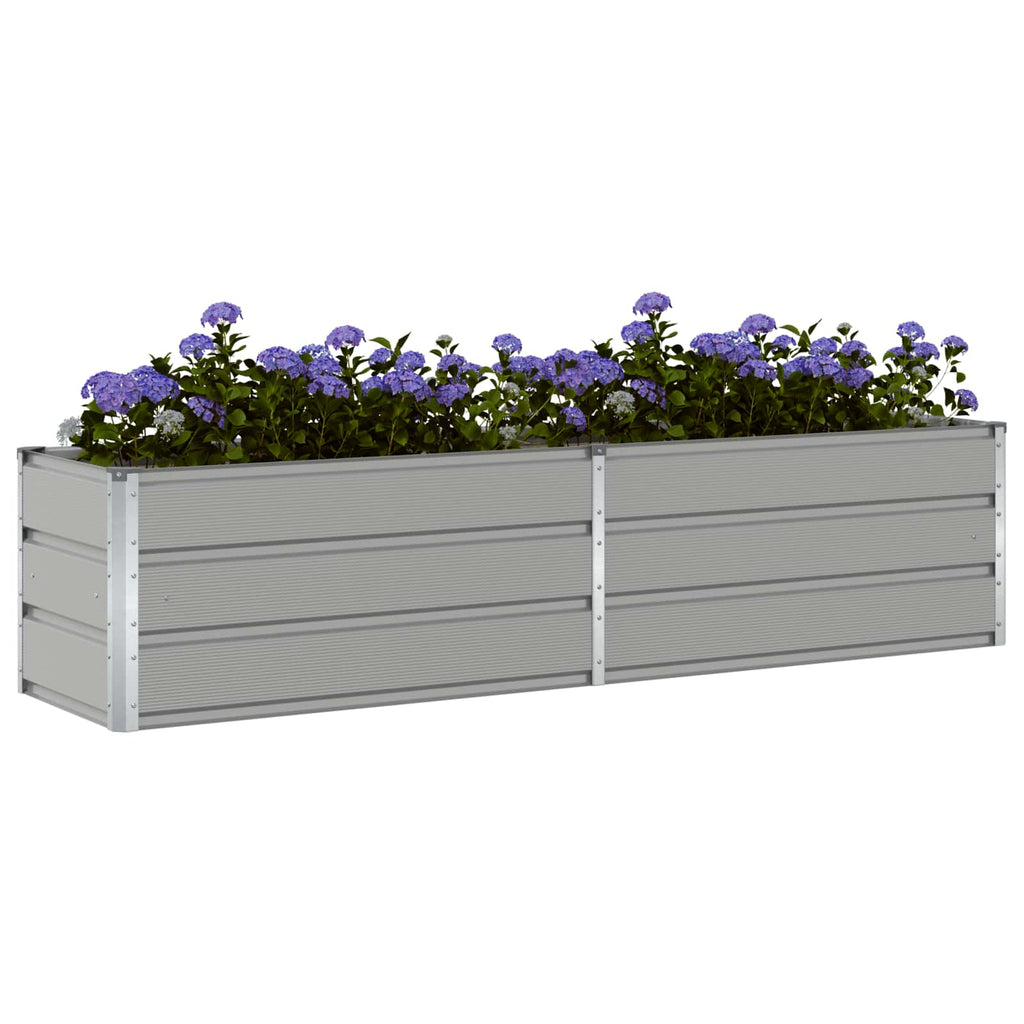 Fioriera Grigio chiaro 195 x 50 x 45 cm Acciaio zincato