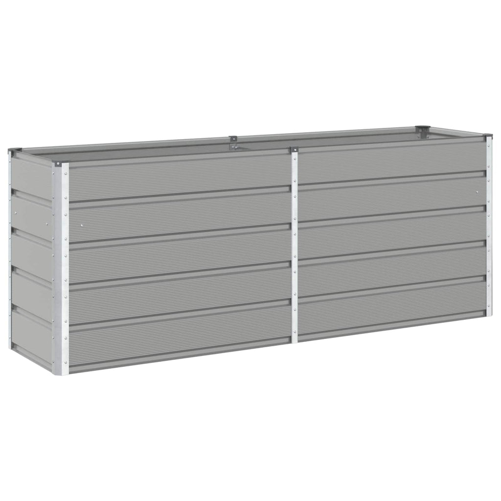 Fioriera Grigio chiaro 195 x 50 x 75 cm Acciaio zincato