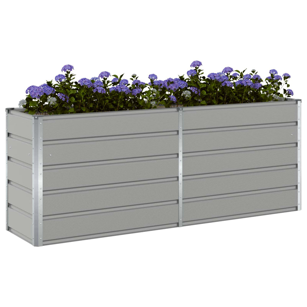 Fioriera Grigio chiaro 195 x 50 x 75 cm Acciaio zincato