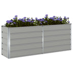Fioriera Grigio chiaro 195 x 50 x 75 cm Acciaio zincato
