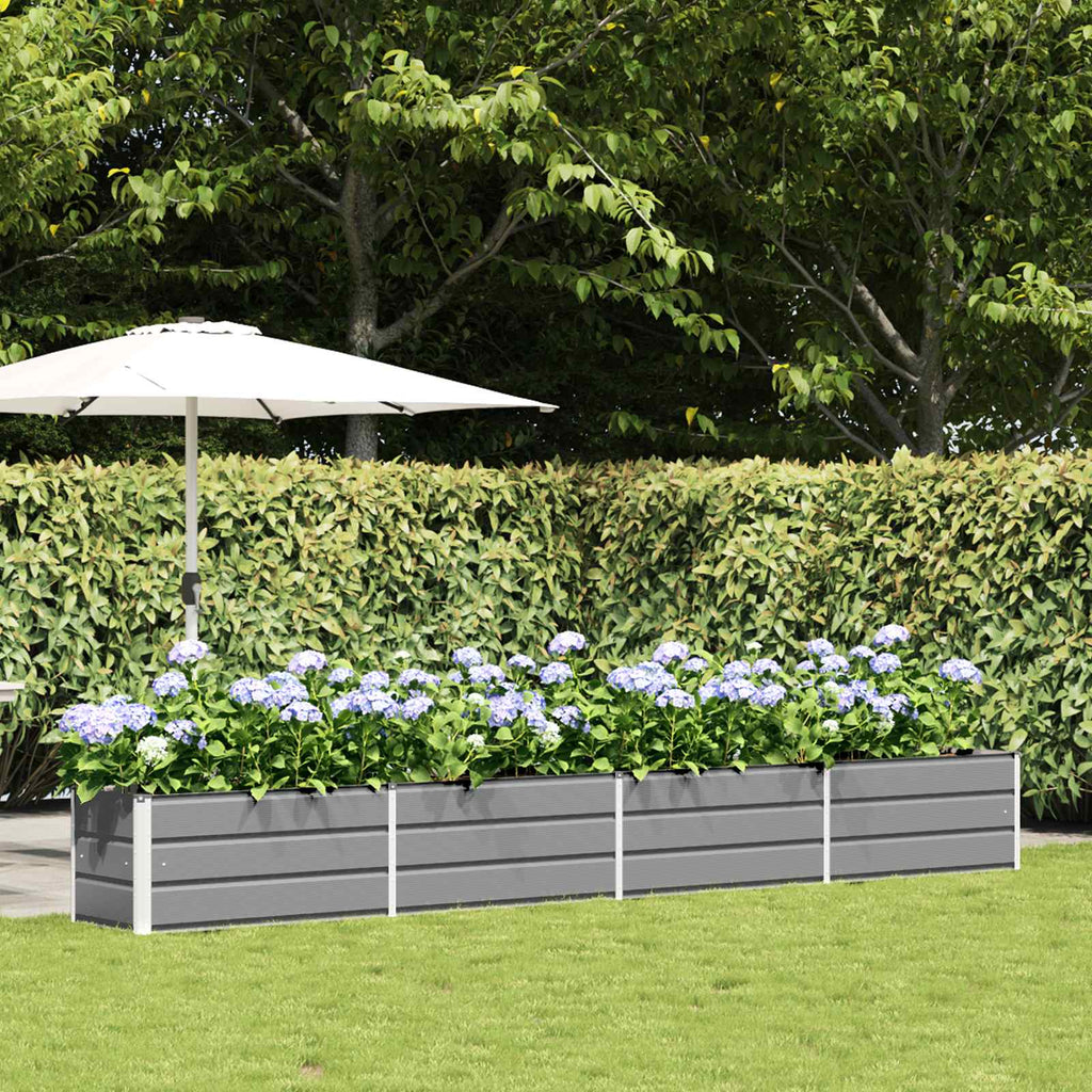 Fioriera Grigio chiaro 385 x 50 x 45 cm Acciaio zincato