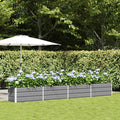 Fioriera Grigio chiaro 385 x 50 x 45 cm Acciaio zincato