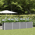Fioriera Grigio chiaro 385 x 50 x 75 cm Acciaio zincato