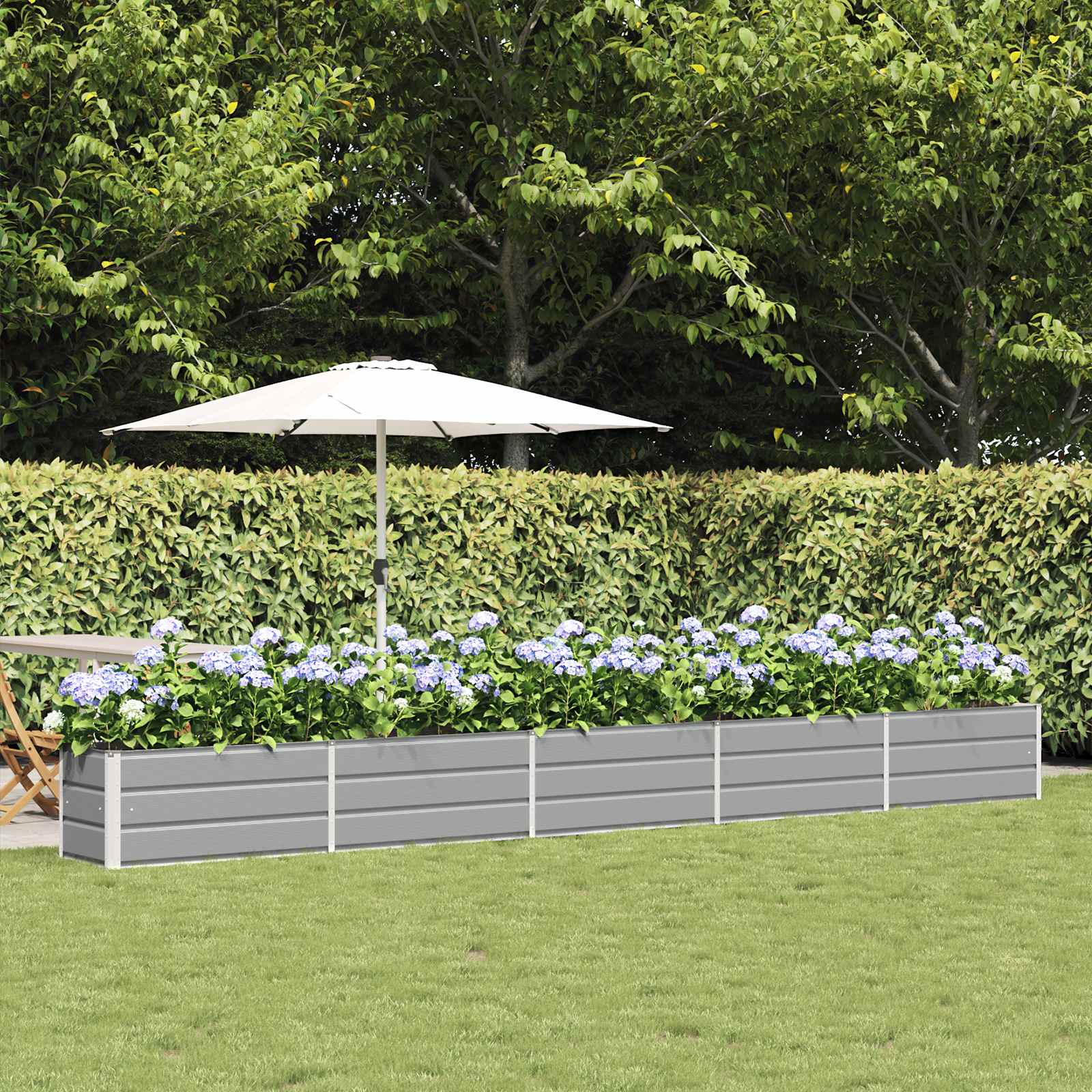 Fioriera Grigio chiaro 480 x 50 x 45 cm Acciaio zincato