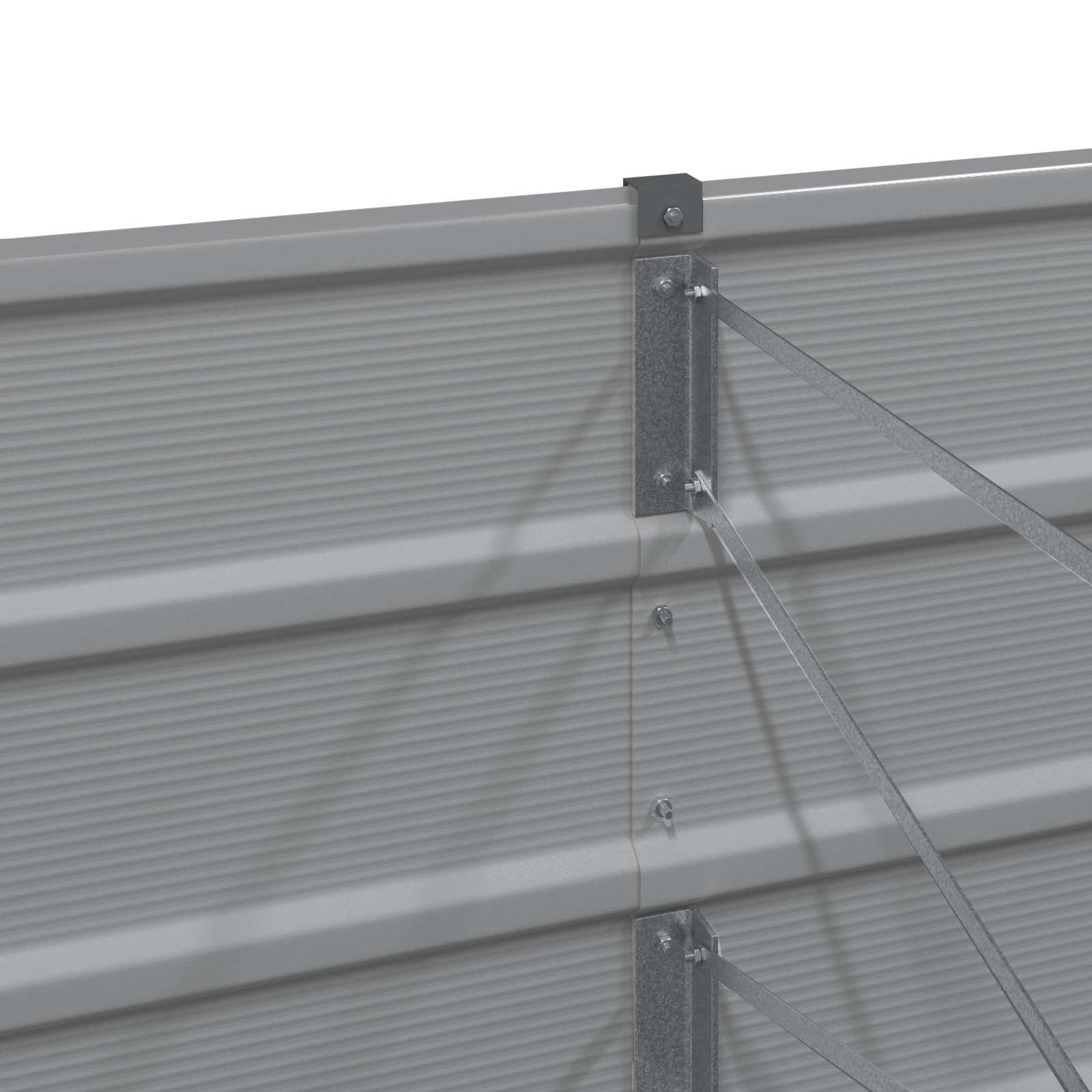 Fioriera Grigio chiaro 770 x 50 x 45 cm Acciaio zincato
