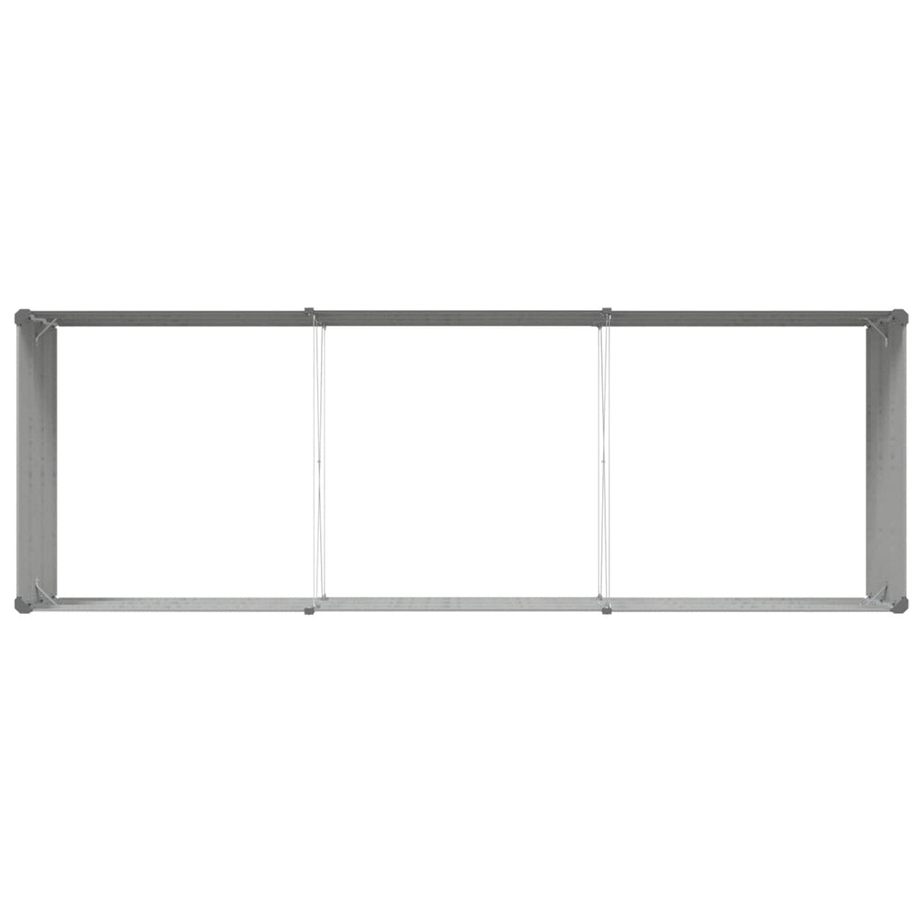 Fioriera Grigio chiaro 290 x 100 x 45 cm Acciaio zincato