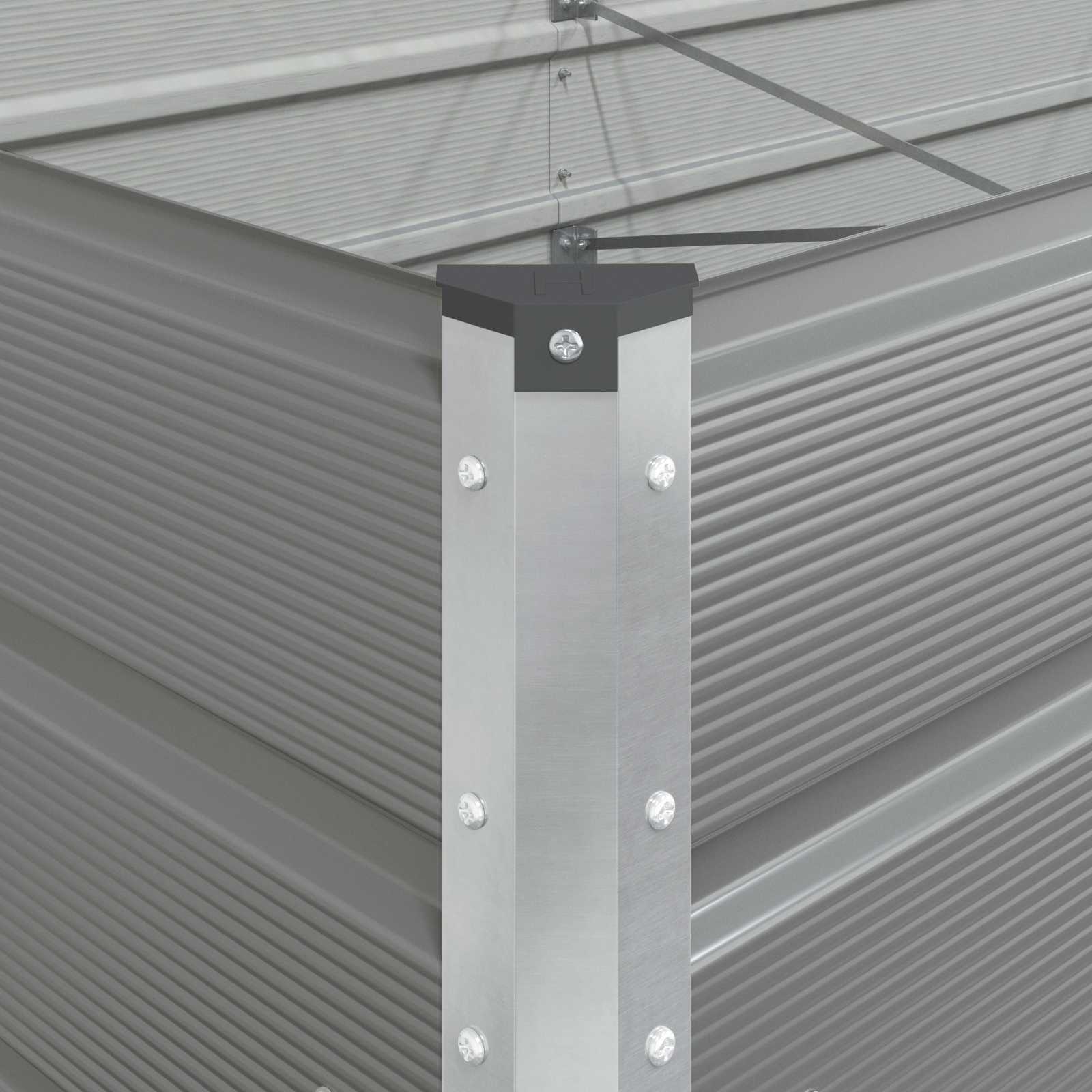 Fioriera Grigio chiaro 290 x 100 x 75 cm Acciaio zincato