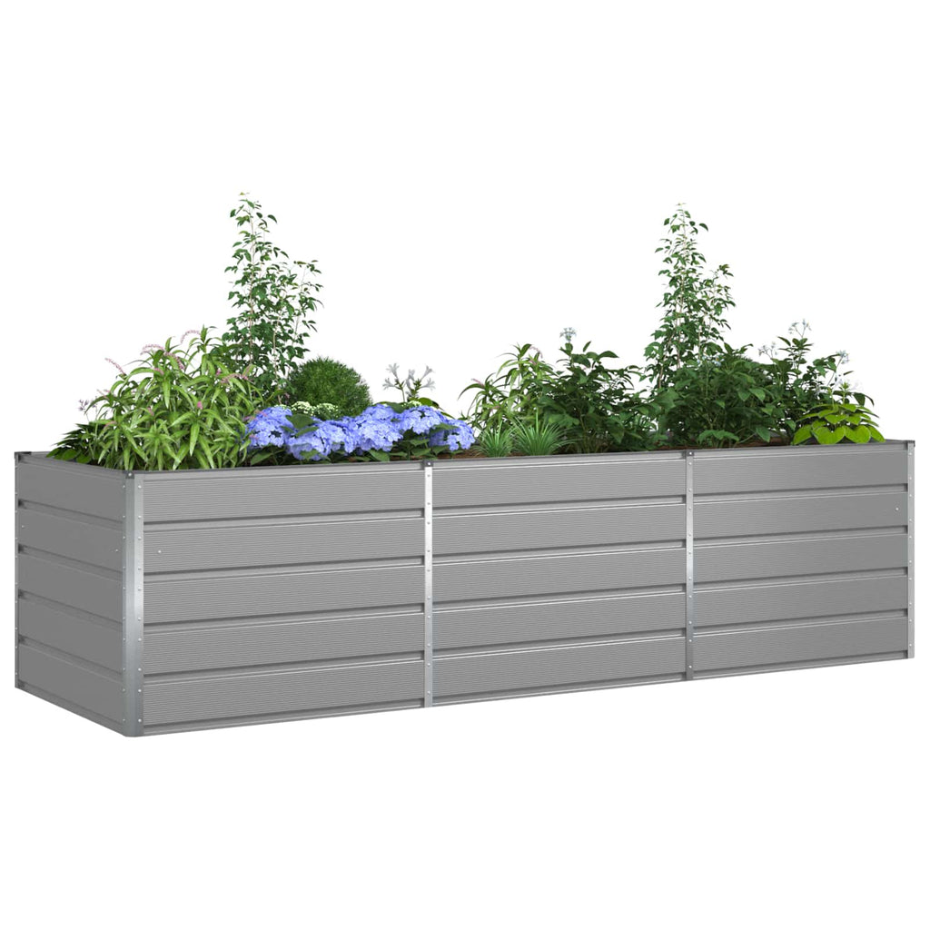 Fioriera Grigio chiaro 290 x 100 x 75 cm Acciaio zincato
