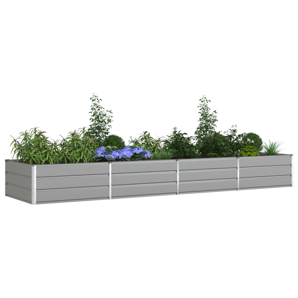Fioriera Grigio chiaro 385 x 100 x 45 cm Acciaio zincato
