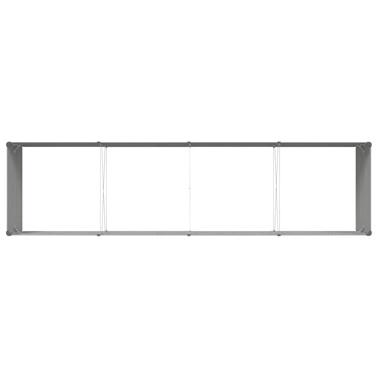 Fioriera Grigio chiaro 385 x 100 x 45 cm Acciaio zincato