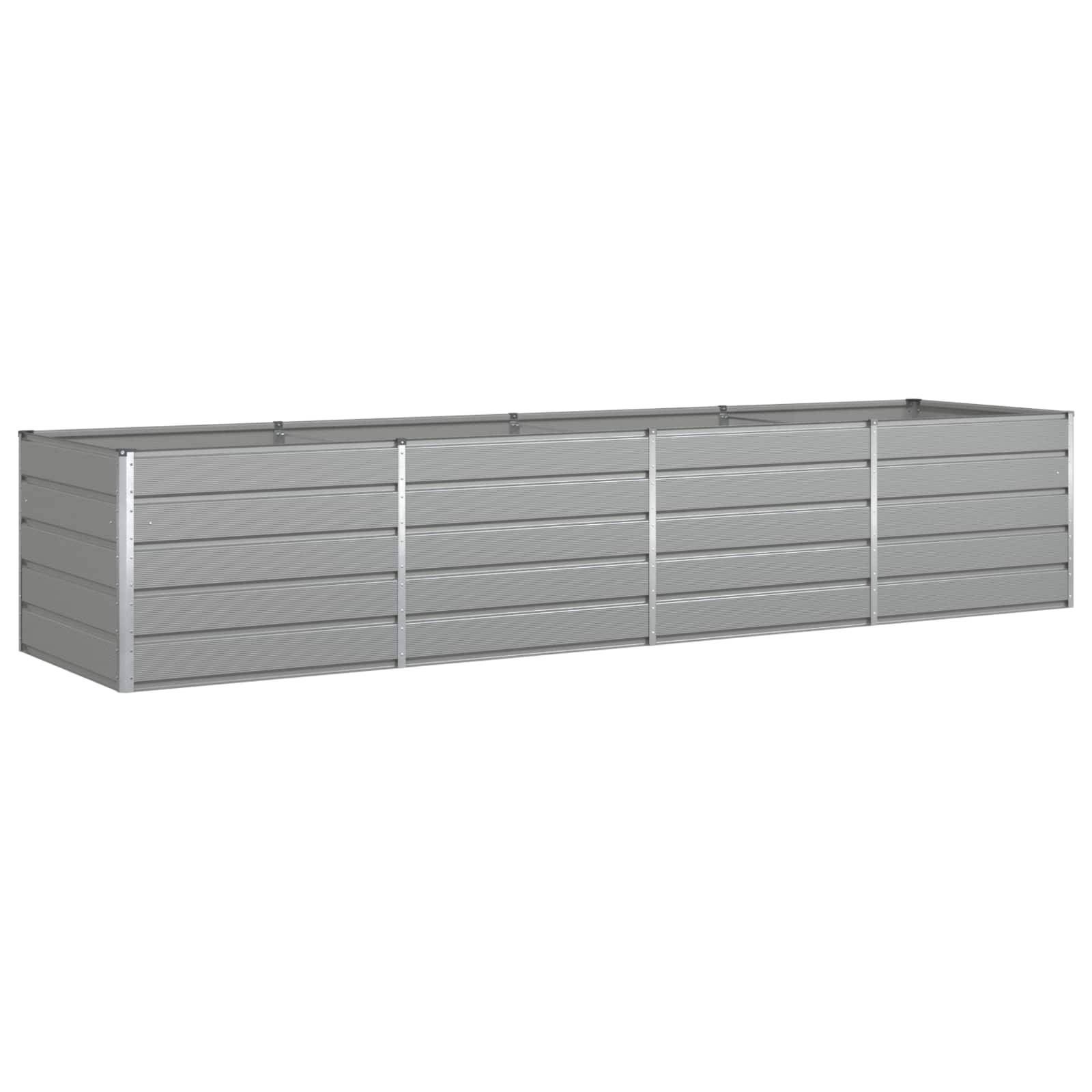 Fioriera Grigio chiaro 385 x 100 x 75 cm Acciaio zincato