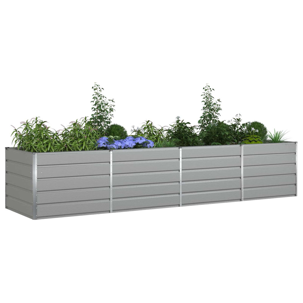 Fioriera Grigio chiaro 385 x 100 x 75 cm Acciaio zincato