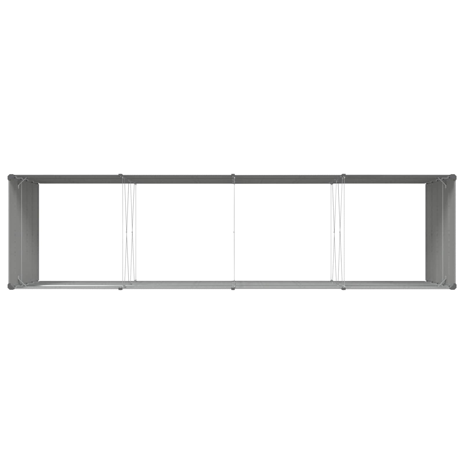 Fioriera Grigio chiaro 385 x 100 x 75 cm Acciaio zincato