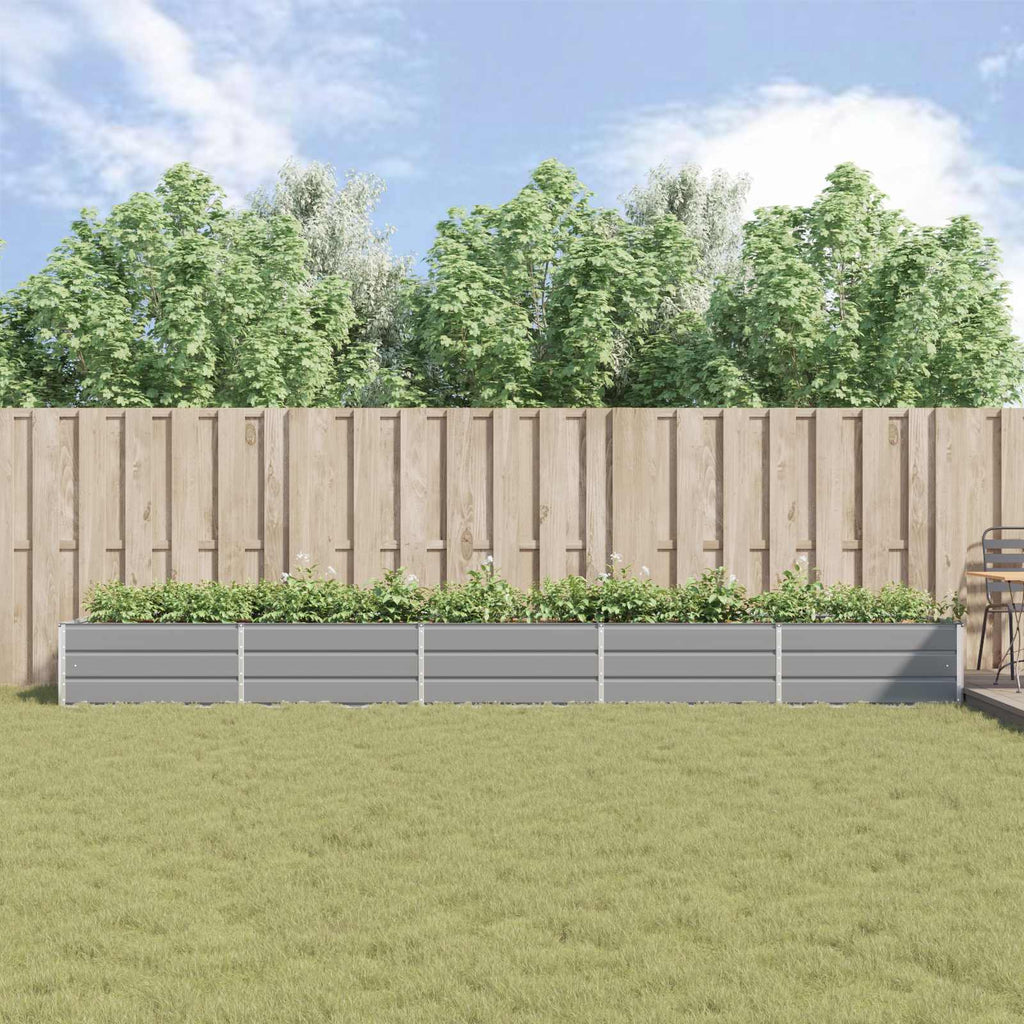 Fioriera Grigio chiaro 480 x 100 x 45 cm Acciaio zincato