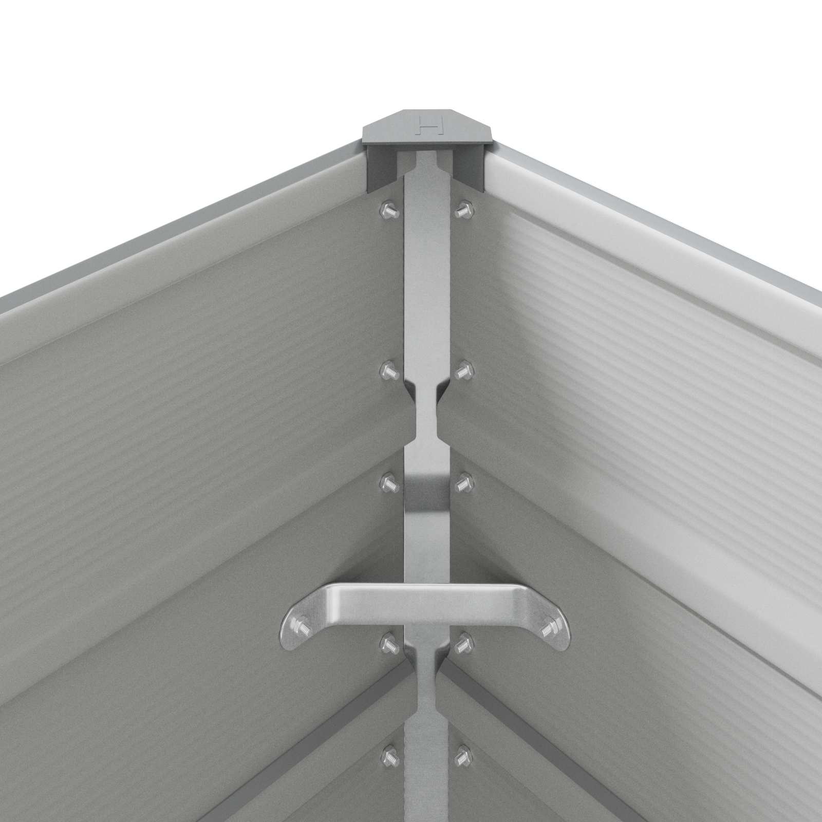 Fioriera Grigio chiaro 580 x 100 x 45 cm Acciaio zincato
