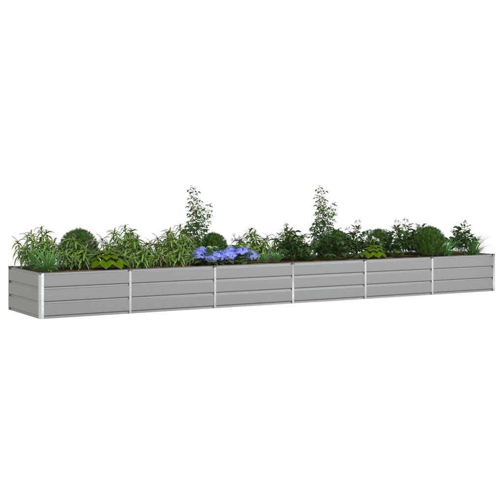 Fioriera Grigio chiaro 580 x 100 x 45 cm Acciaio zincato