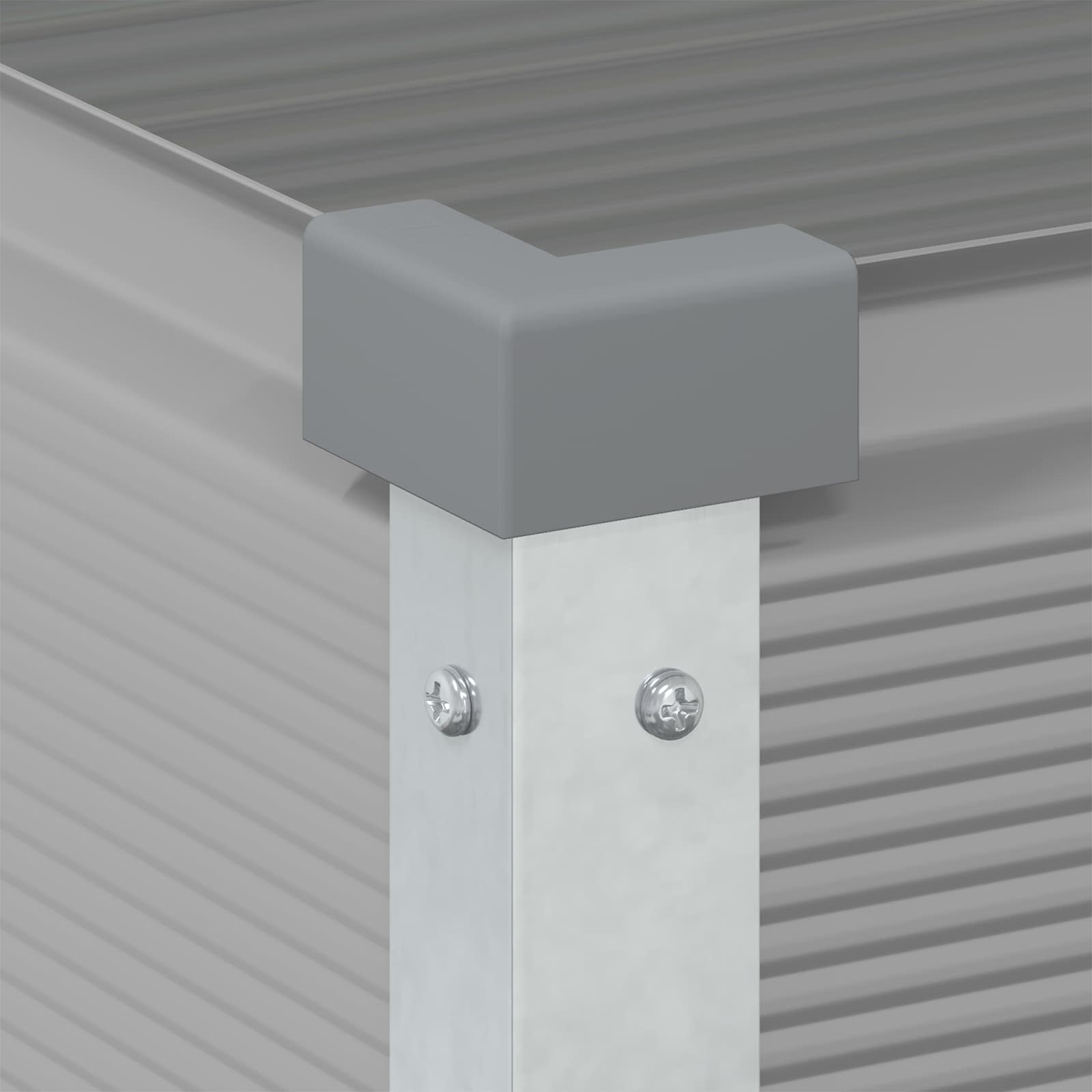 Fioriera Grigio chiaro 100 x 45 x 90 cm Acciaio zincato