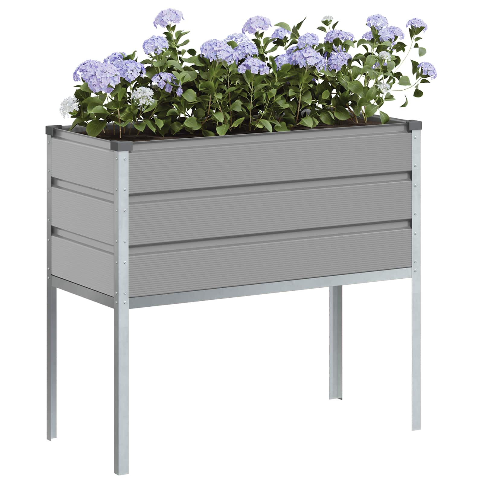 Fioriera Grigio chiaro 100 x 45 x 90 cm Acciaio zincato