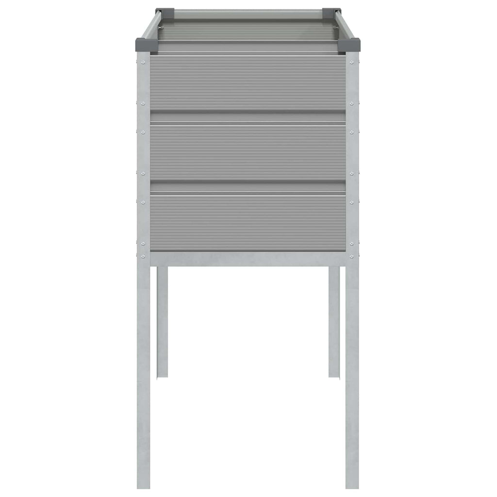 Fioriera Grigio chiaro 100 x 45 x 90 cm Acciaio zincato