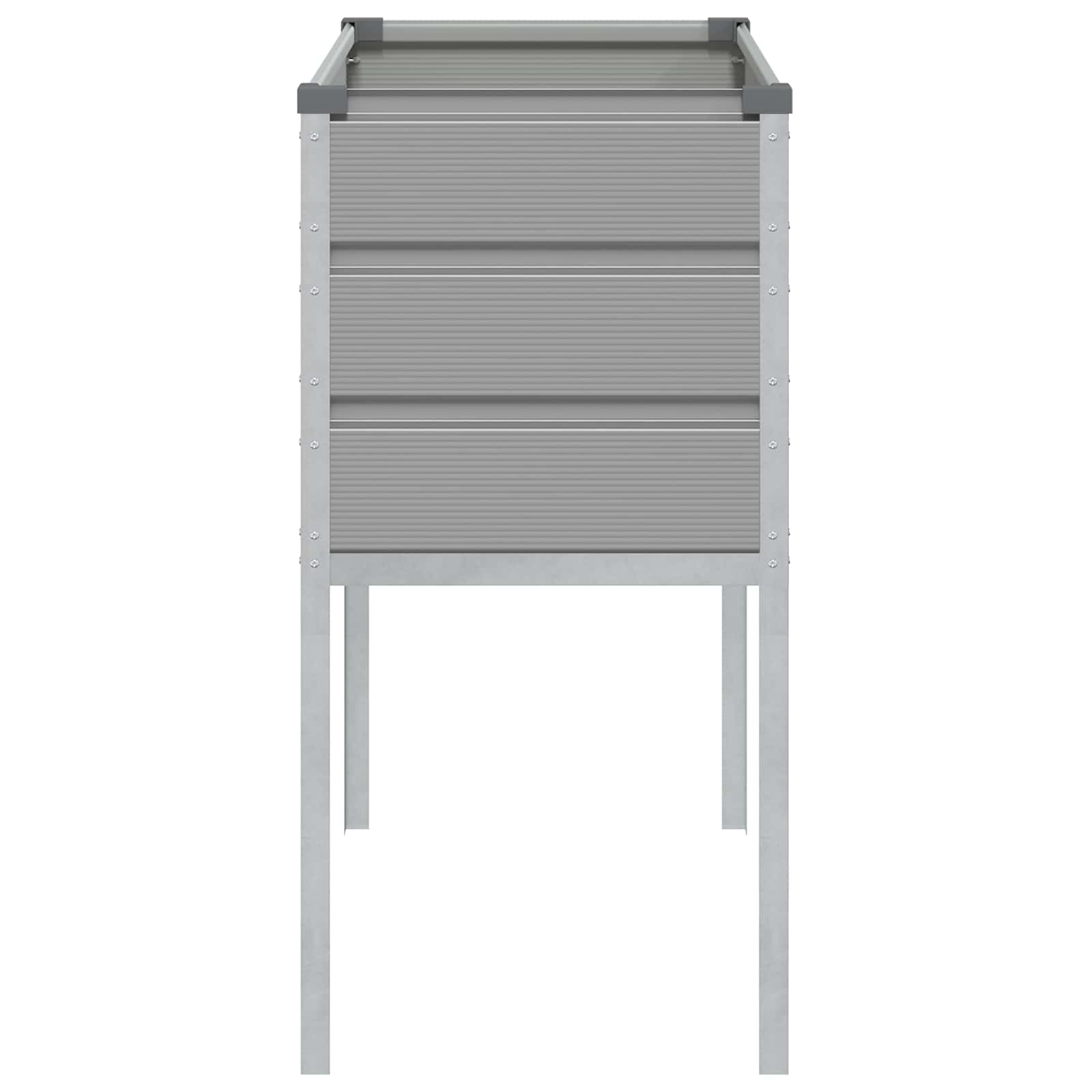 Fioriera Grigio chiaro 100 x 45 x 90 cm Acciaio zincato