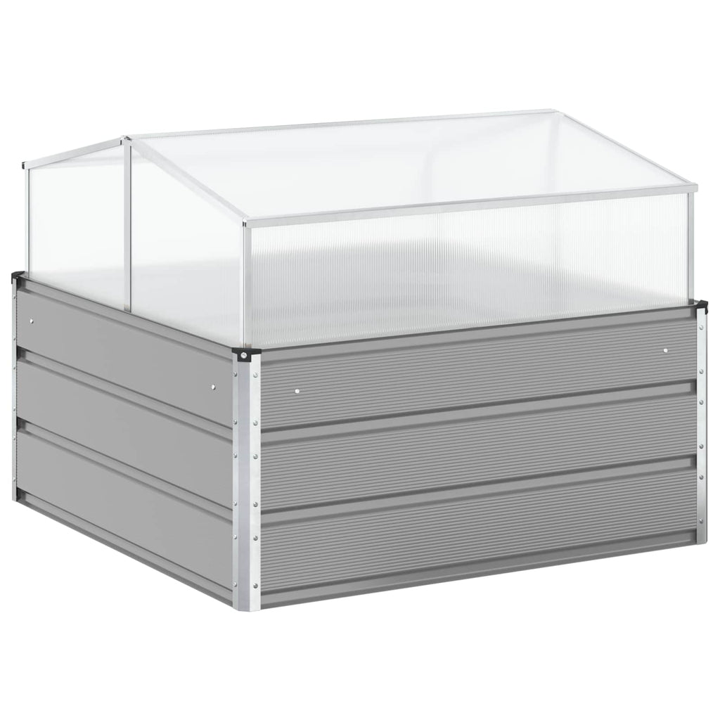 Fioriera Grigio chiaro 100 x 100 x 77 cm Acciaio zincato