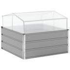 Fioriera Grigio chiaro 100 x 100 x 77 cm Acciaio zincato