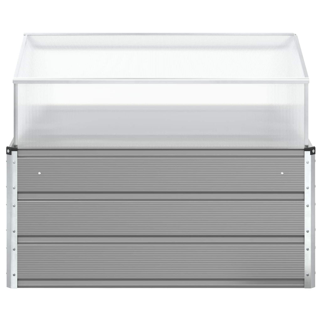 Fioriera Grigio chiaro 100 x 100 x 77 cm Acciaio zincato