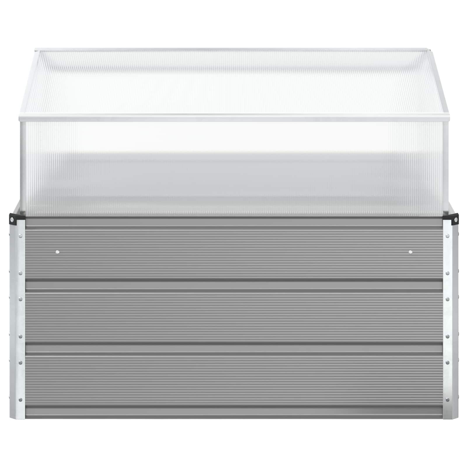 Fioriera Grigio chiaro 100 x 100 x 77 cm Acciaio zincato