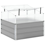 Fioriera Grigio chiaro 100 x 100 x 77 cm Acciaio zincato