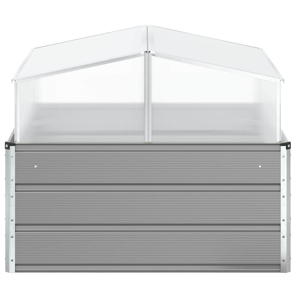Fioriera Grigio chiaro 100 x 100 x 77 cm Acciaio zincato