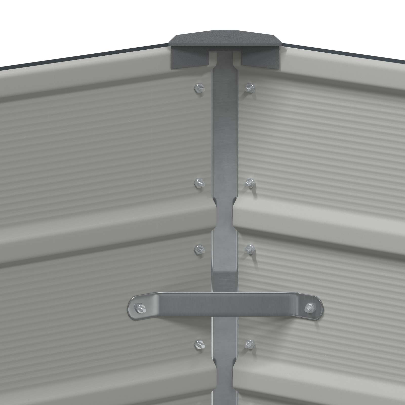 Fioriera Antracite 129 x 129 x 45 cm Acciaio