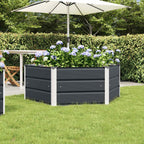 Fioriera Antracite 129 x 129 x 45 cm Acciaio