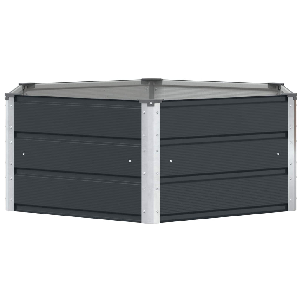 Fioriera Antracite 129 x 129 x 45 cm Acciaio