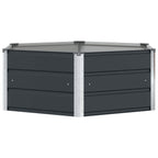 Fioriera Antracite 129 x 129 x 45 cm Acciaio