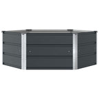 Fioriera Antracite 129 x 129 x 45 cm Acciaio