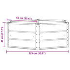 Fioriera Antracite 129 x 129 x 45 cm Acciaio