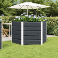 Fioriera Antracite 129 x 129 x 75 cm Acciaio
