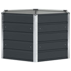 Fioriera Antracite 129 x 129 x 75 cm Acciaio
