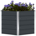 Fioriera Antracite 129 x 129 x 75 cm Acciaio