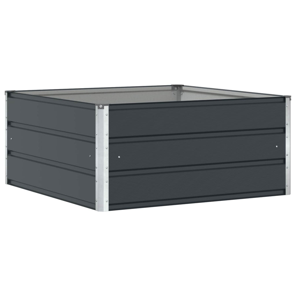 Fioriera Antracite 100 x 100 x 45 cm Acciaio