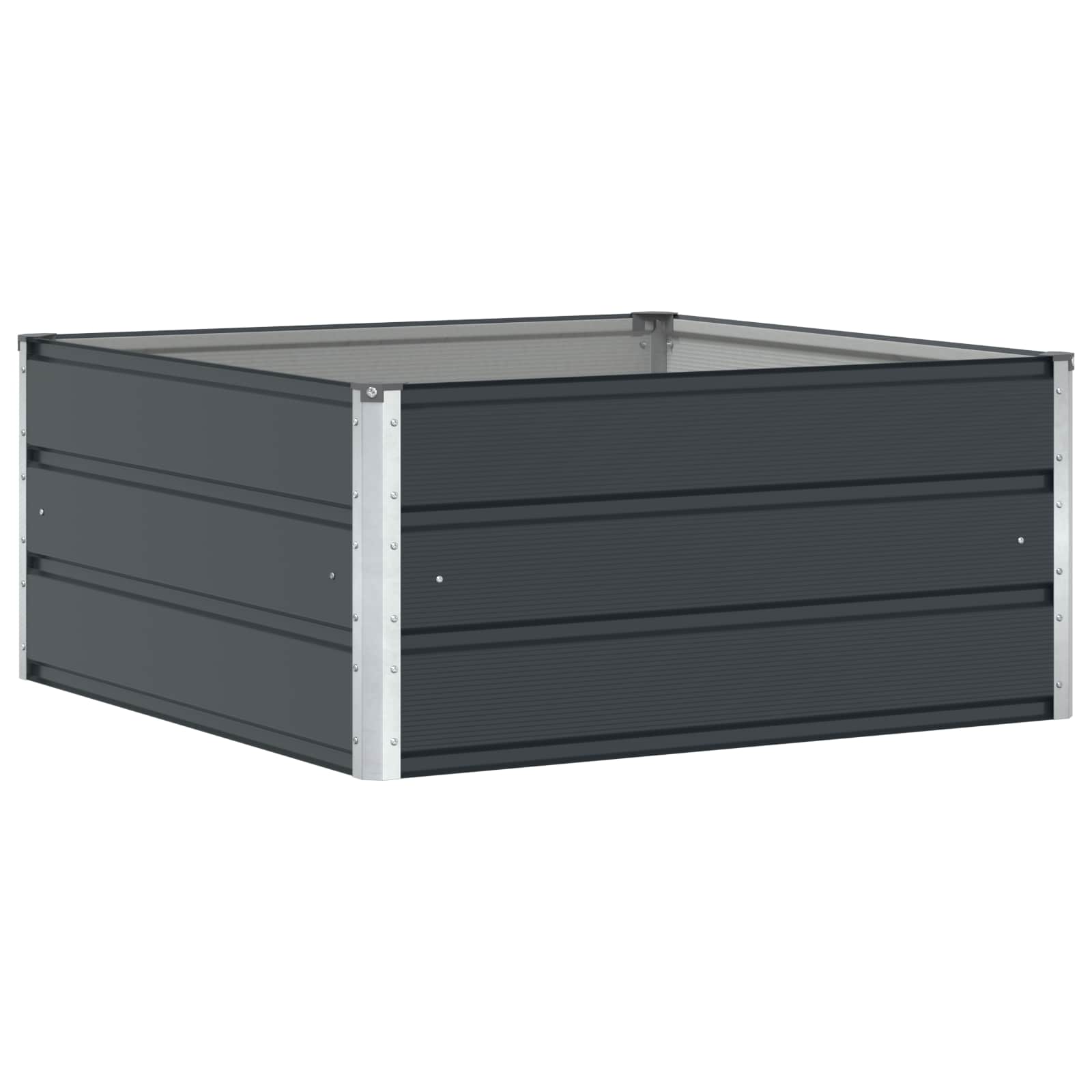 Fioriera Antracite 100 x 100 x 45 cm Acciaio