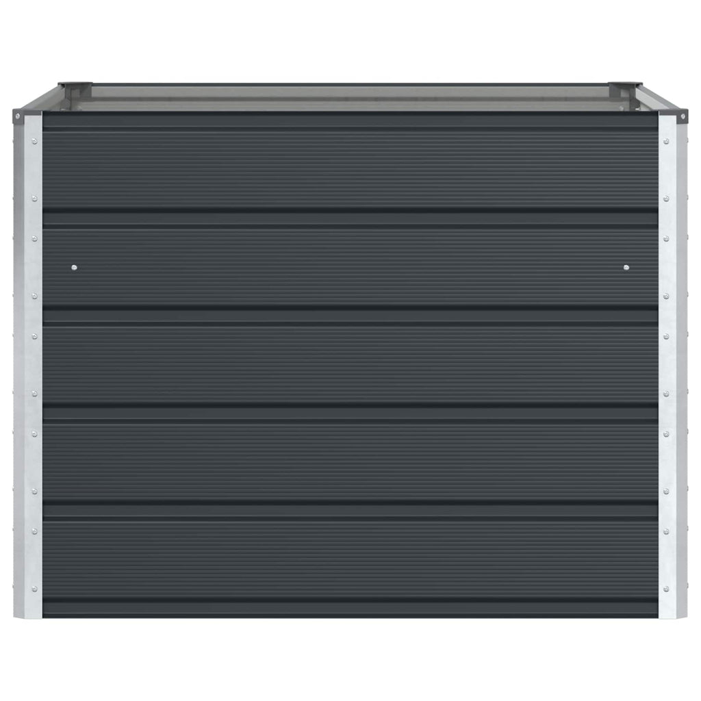 Fioriera Antracite 100 x 100 x 75 cm Acciaio
