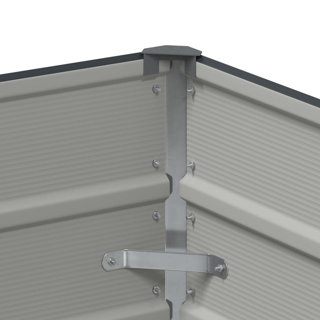 Fioriera Antracite 100 x 40 x 45 cm Acciaio