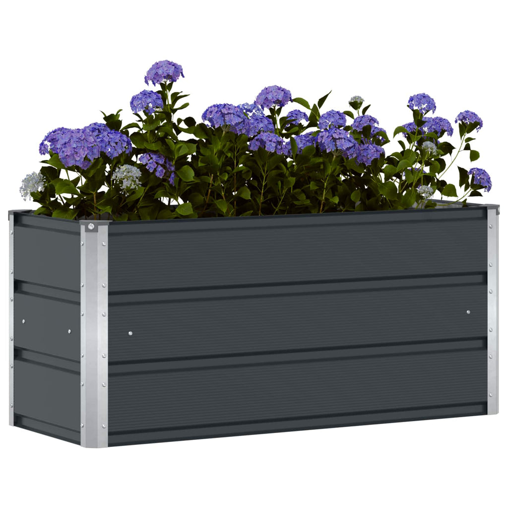 Fioriera Antracite 100 x 40 x 45 cm Acciaio
