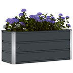 Fioriera Antracite 100 x 40 x 45 cm Acciaio