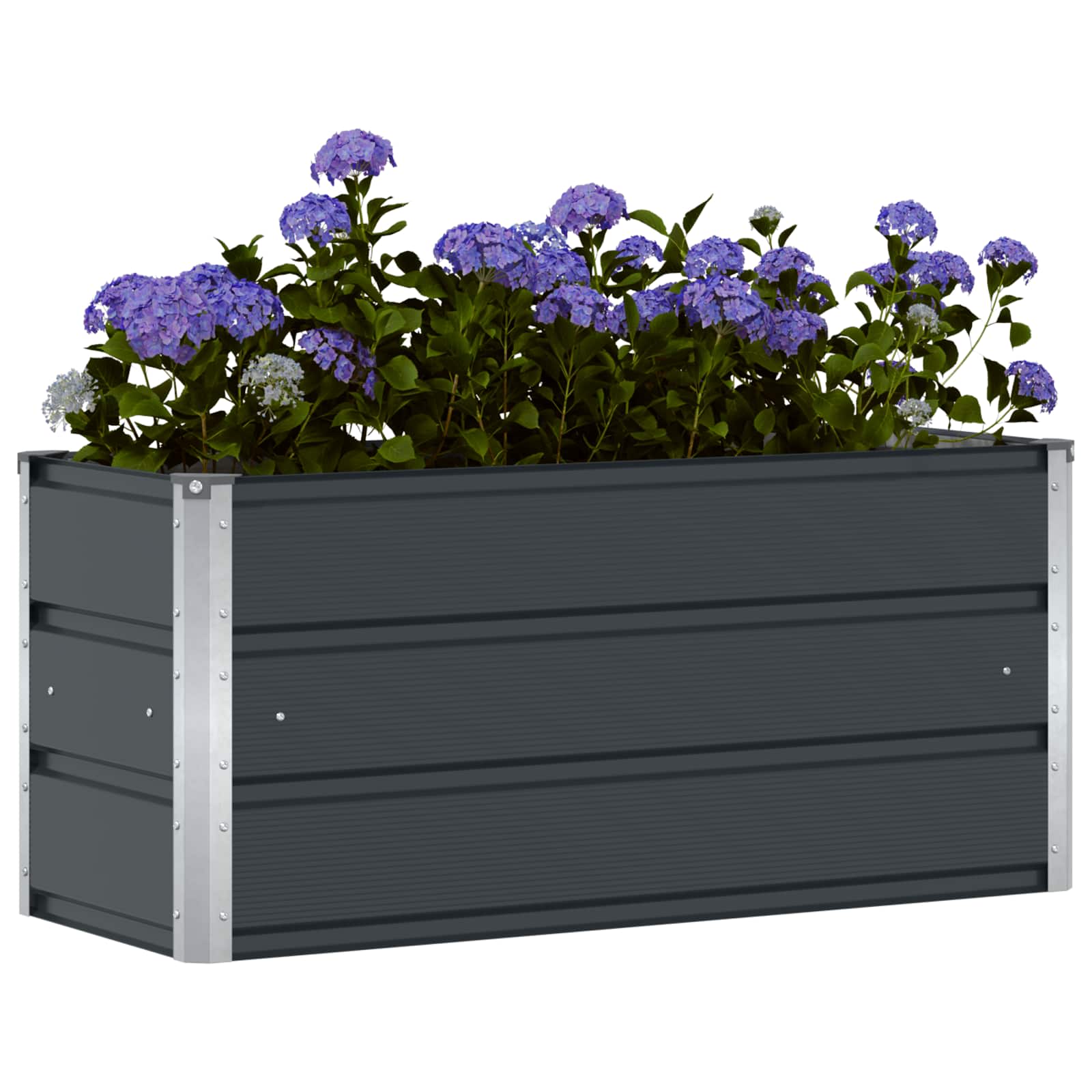 Fioriera Antracite 100 x 40 x 45 cm Acciaio