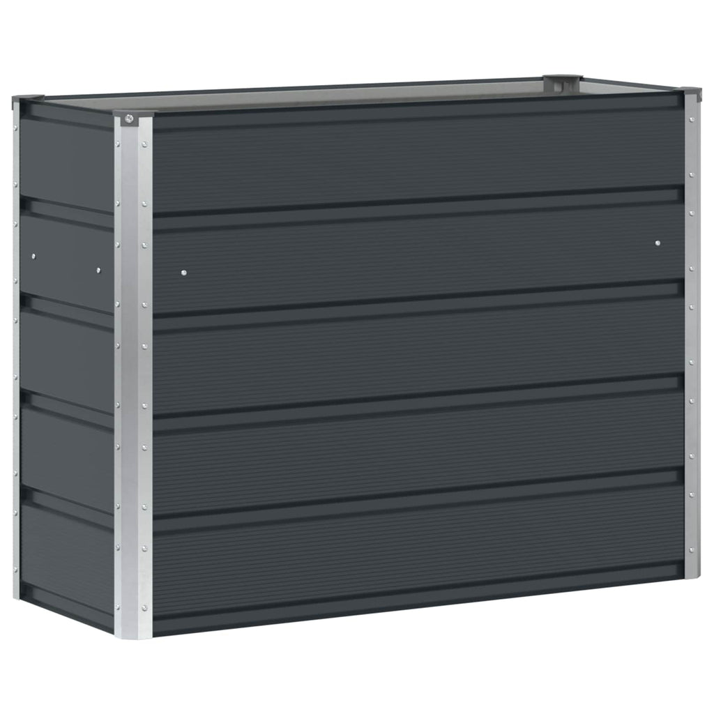 Fioriera Antracite 100 x 40 x 75 cm Acciaio