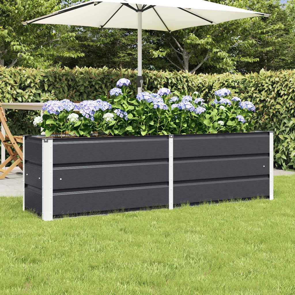 Fioriera Antracite 160 x 40 x 45 cm Acciaio